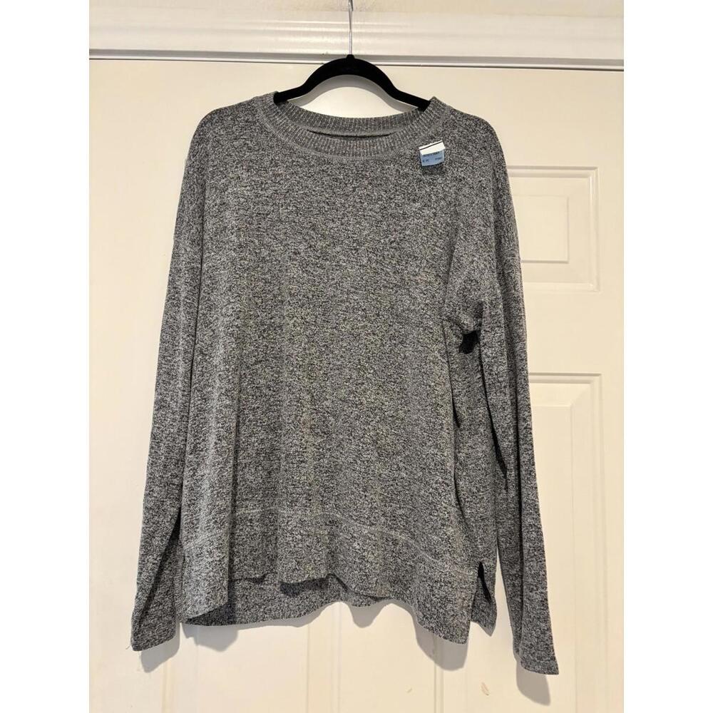 Women's Lucky Brand sweater grey‎ sz L oversized # 770